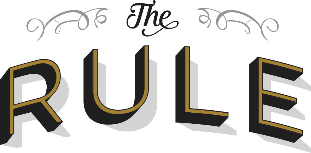 the rule cafe rule logo text vintage text