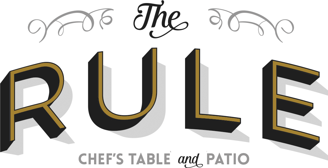 the rule chefs table and patio cafe rule text logo
